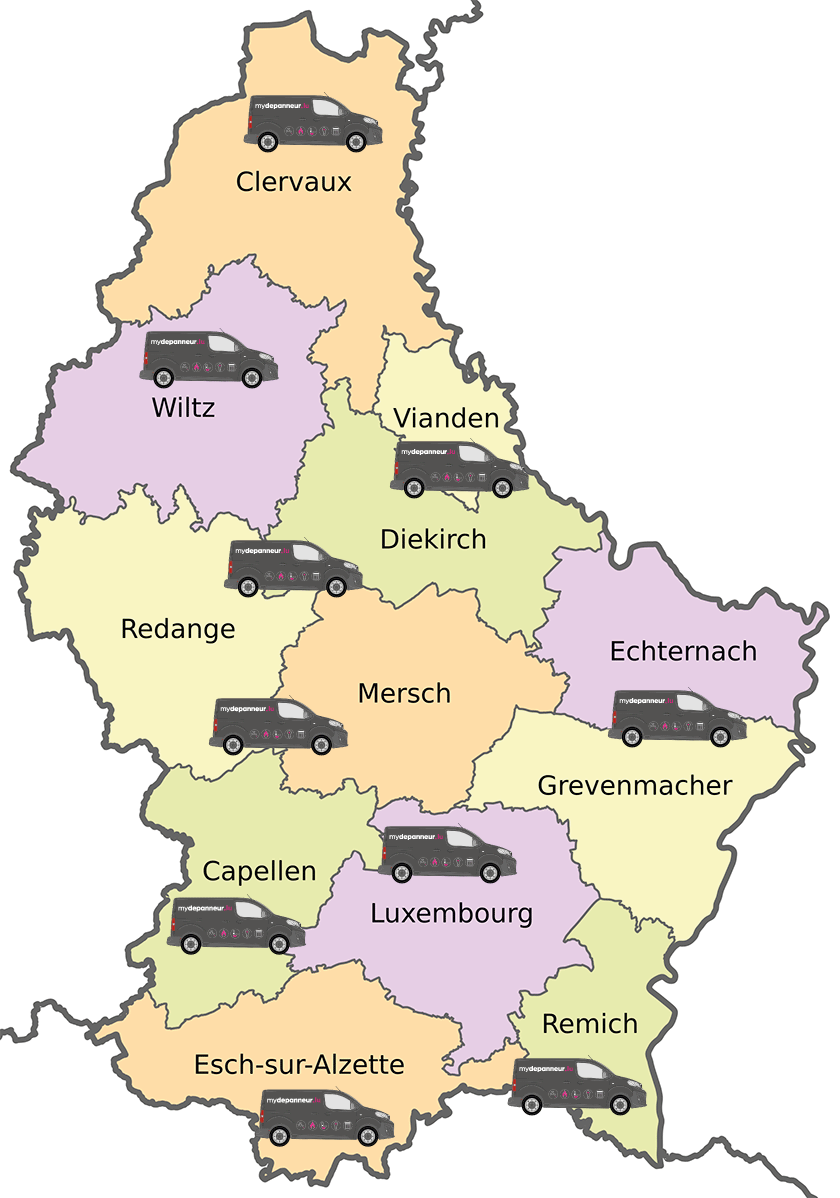 Dépannage sur tout le Luxembourg